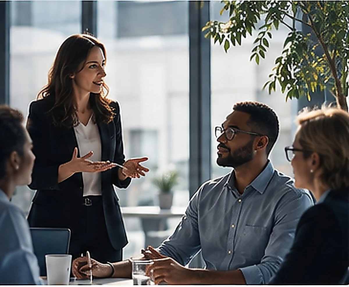 Équipe échangeant autour d’un projet de travail